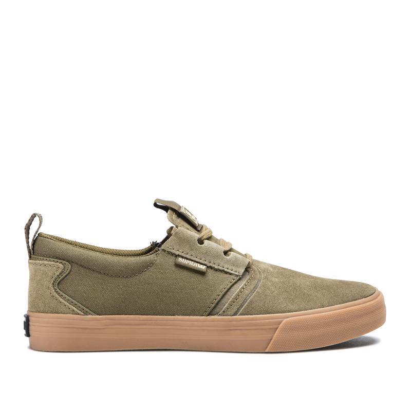 Zapatillas Bajas Supra Argentina Hombre - FLOW Verde Oliva (IZFXW-2307)